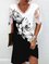 JFN V Neck Floral Casual Midi Dresses