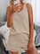 Cotton Blends Loosen Two Piece Sets