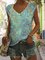 JFN V Neck Tribal Loosen Casual Knit Tanks & Camis