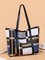JFN Plaid Contrast Tote Bag Shoulder Bag