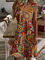 Floral Vacation V Neck Short Sleeve Knit Dress