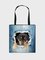 JFN Dog Pattern Canvas Shopping Bag Eco Bag