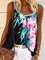 Casual Spaghetti Floral Knit
