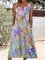 Loosen V Neck Sleeveless Woven Dresses