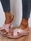 JFN Casual Simple Strap Cross Wedge Slippers