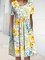 JFN Round Neck Floral Casual Midi Dresses