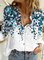 Casual Cotton Polka Dots Long Sleeve Blouse
