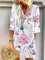 JFN V Neck Floral Casual Vacation Mini Dresses