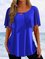 JFN Round Neck Regular Fit Casual Vacation Short Sleeve Tops