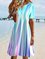 JFN V Neck Ombre Vacation Casual Mini Dresses