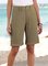 Solid Cotton Blends Loosen Shorts