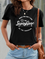 Casual Letter Print Crew Neck Short Sleeve T-Shirt