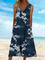 JFN V Neck Floral Sleeveless Casual Midi Dresses