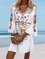 JFN V Neck Tribal Beach Vacation Casual Mini Dresses