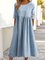 Plain loose pocket Long Dress Plus Size