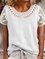 Lace Design Short Sleeve Casual Top