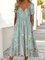 JFN Henley Floral Loose Pockets Casual Midi Dresses