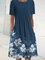 JFN Crew Neck Floral Printed Casual Midi Dresses