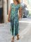JFN Round Neck Ombre Paisley Boho Vintage Midi Dresses