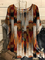 JFN Scoop Neckline Color Block Vintage Retro Tops