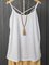 White Sleeveless Cross Front Top Tanks