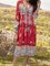 Long Sleeve Cotton Holiday V Neck Dresses