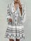 Printed V Neck Dresses Beach Casual Geometric Dresses