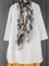 V neck A-line Women Daytime Long Sleeve Cotton Buttoned Solid Casual Dress
