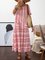 Women Weaving Dress Shift Holiday Printed Striped Weaving Dress
