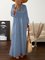Plain Stand Collar Casual Casual Weaving Dress