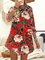 Women Daily Long Sleeve Casual Floral-print Floral Casual Dress