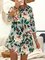 Women Daily Long Sleeve Casual Floral-print Floral Casual Dress