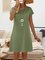 Solid Cotton Blends Casual Dresses