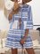 V neck Swing Women Daily Cotton Bell Sleeve Printed Tribal Summer Dress