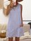 Crew Neck Women Dresses Shift Daily Boho Pockets Striped Dresses