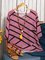 Holiday Printed Stripes Holiday 3/4 Sleeve Paneled Tops