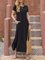 Black Short Sleeve V Neck Pockets Maxi Dress