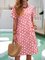 Floral Pockets Mini Dress Short Sleeve Printed Dresses