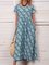 Women Floral Caftan Pockets Summer Dresses