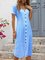 Casual Cotton Buttoned Casual Dresses