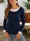 2 in 1 Buttoned Crew Neck Shirts Plus Size Tops