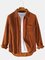 Buttoned Casual Corduroy Shirts & Tops