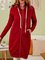 Casual Long Sleeve H-line Hoodie Coat