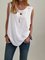 Solid Color O-neck Casual Tank Top