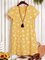 Casual vintage V-neck short-sleeved daisy dress