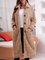 Gray Plain Casual Outerwear