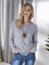 Cotton-blend Casual Crew Neck Solid Long Sleeve Shirts & Tops