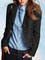 Dark Green Wool Blend Buttoned Solid Elegant Outerwear