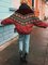 Vintage Floral Shift Shawl Collar Outerwear