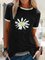 Printed Short Sleeve Crew Neck T-shirts Tops